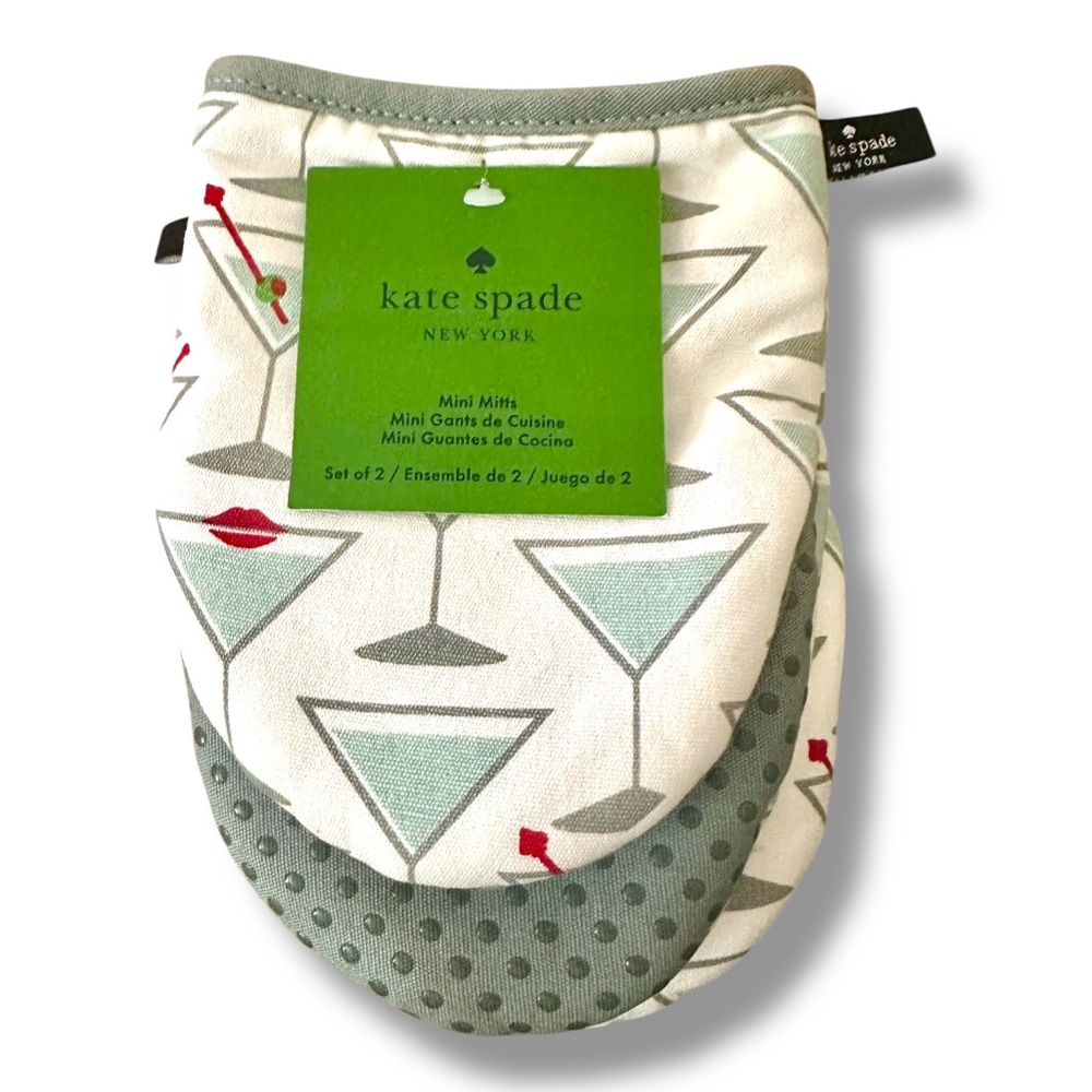 Kate Spade x Target Martini Kitchen Mini Mitts NWT SET OF 2 | 100% Cotton